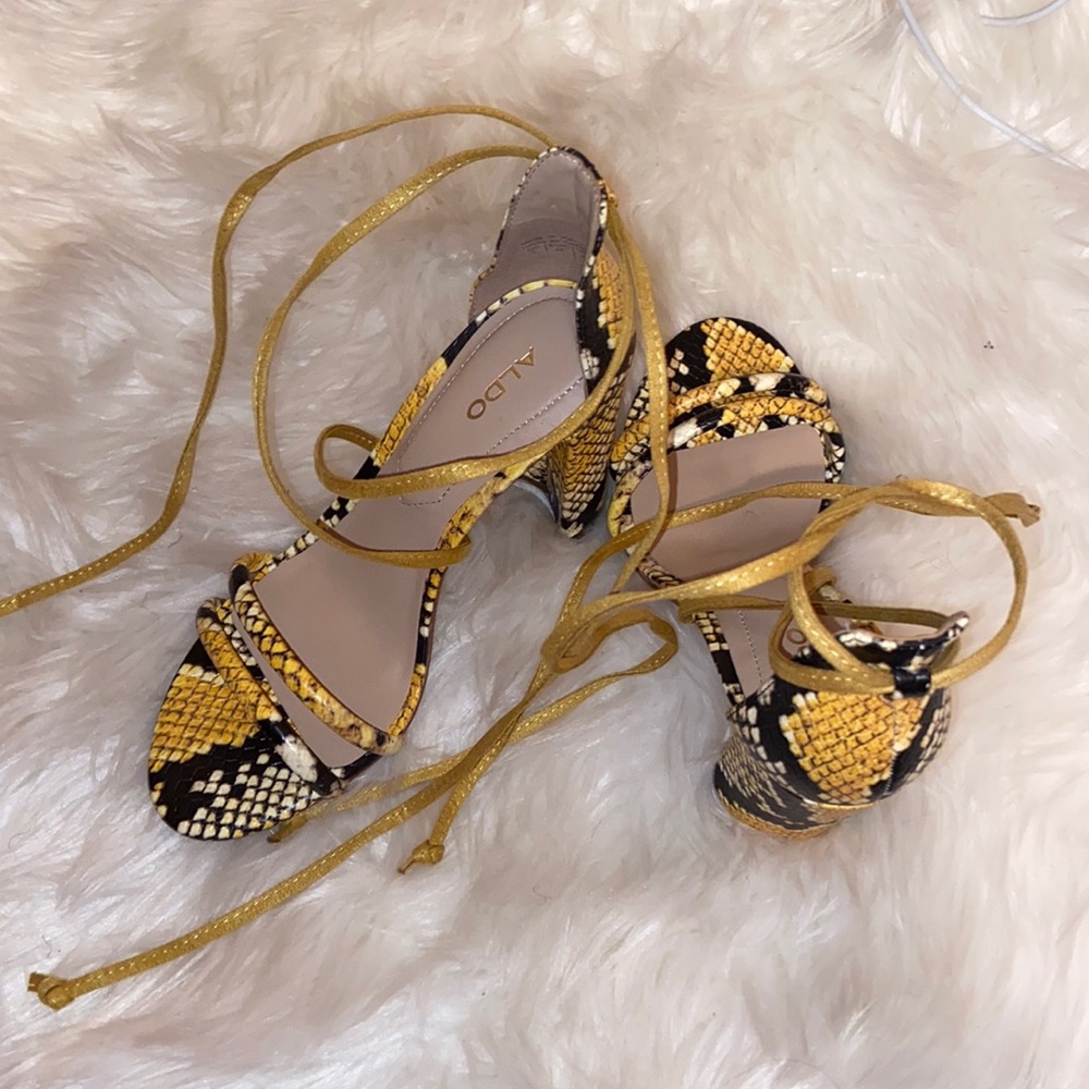 Aldo snake print heels